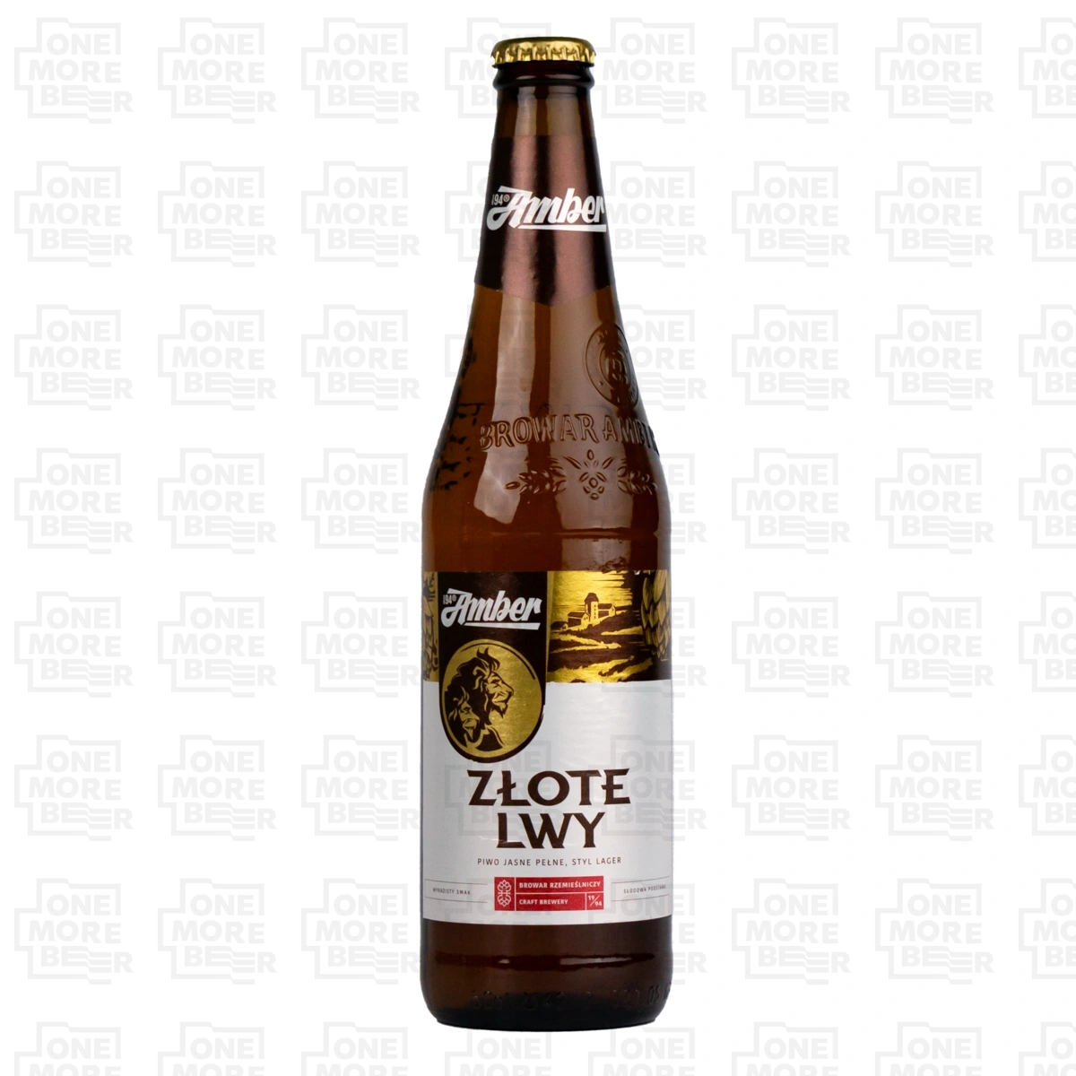 AMBER ZŁOTE LWY BUT. 0,5 L
