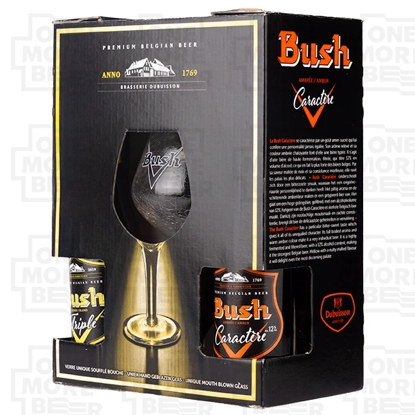 DUBUISSON BUSH ZESTAW (2 X CARACTERE BUT. 0,33 L + 2 X TRIPLE BUT. 0,33 L +SZKŁO)