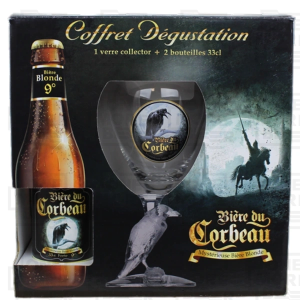 BIERE DU CORBEAU BLONDE ZESTAW (2 X BUT. 0,33 L + POKAL)