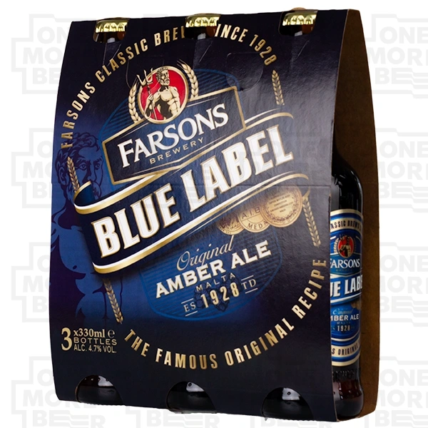 FARSONS CISK BLUE LABEL ZESTAW 3 X BUT. 0,33 L DATA WAŻNOŚCI 28.02.2025