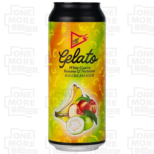FUNKY FLUID GELATO: WHITE GUAVA, BANANA, NECTARINE PUSZKA 0,5 L