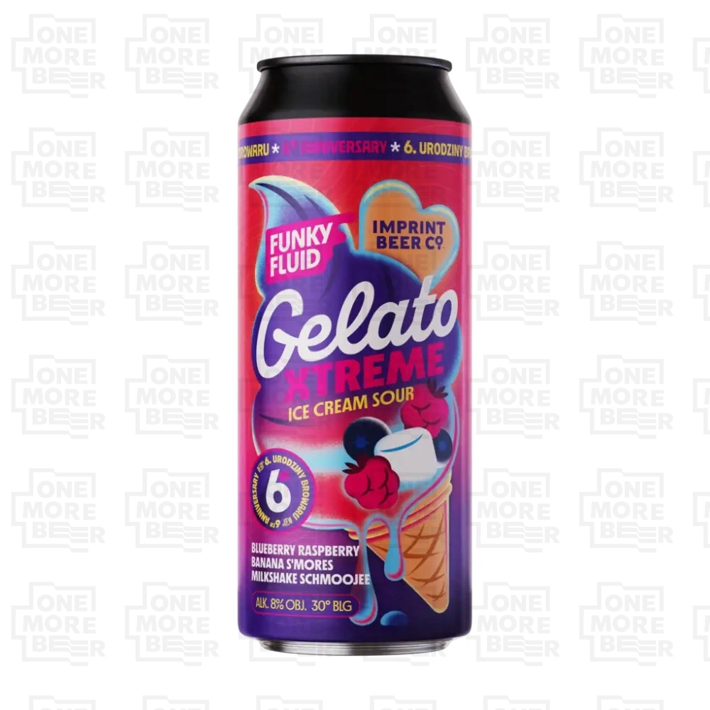 FUNKY FLUID GELATO XTREME: BLUEBERRY RASPBERRY BANANA S’MORES MILKSHAKE SCHMOOJEE PUSZKA 0,5 L