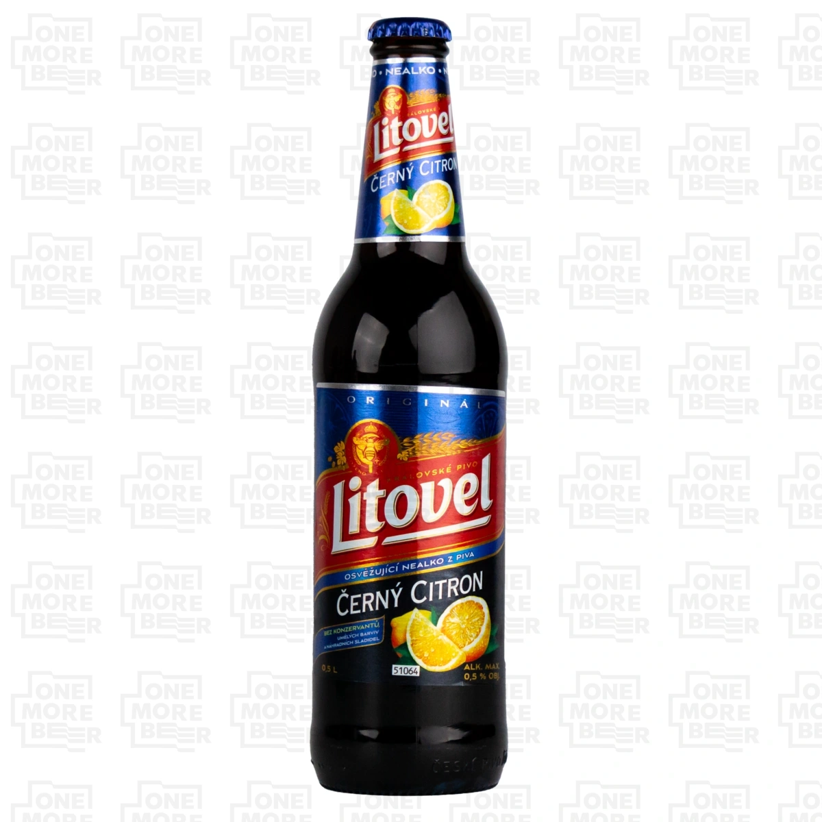 LITOVEL ČERNY CITRON NON-ALCO BUT. 0,5 L