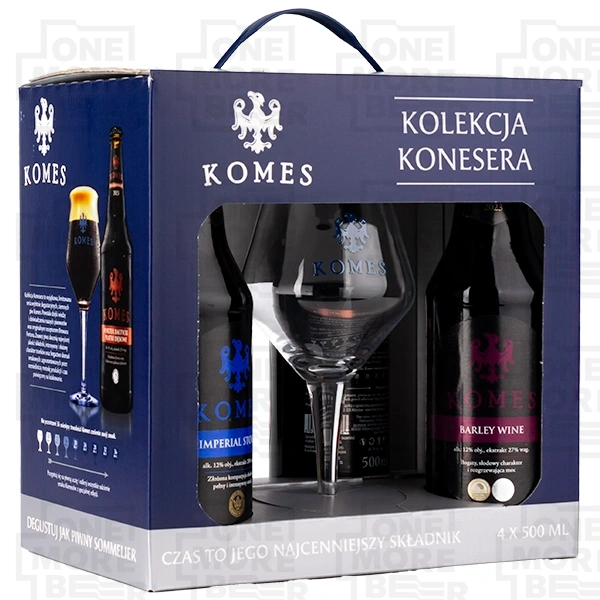 KOMES ZESTAW KOLEKCJA KONESERA 4 X BUT. 0,5 L + POKAL